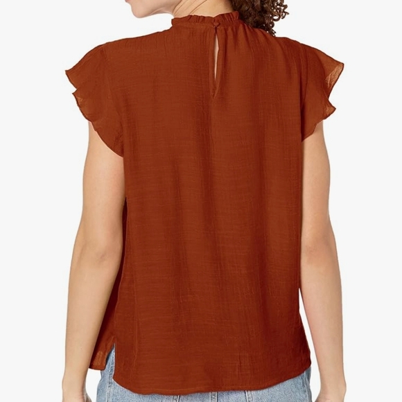 Nanette Lepore Short Sleeve High Ruffle Neck - Picture 2 of 5